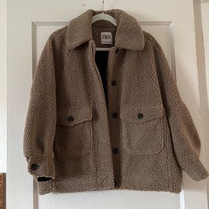 Oversized teddy coat